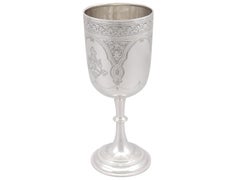 19th Century Antique Victorian Sterling Silver Goblet by Charles Stuart Harris