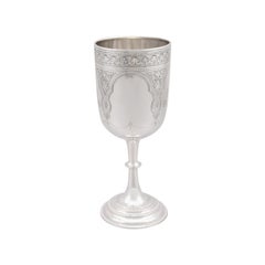 19th Century Antique Victorian Sterling Silver Goblet by Charles Stuart Harris