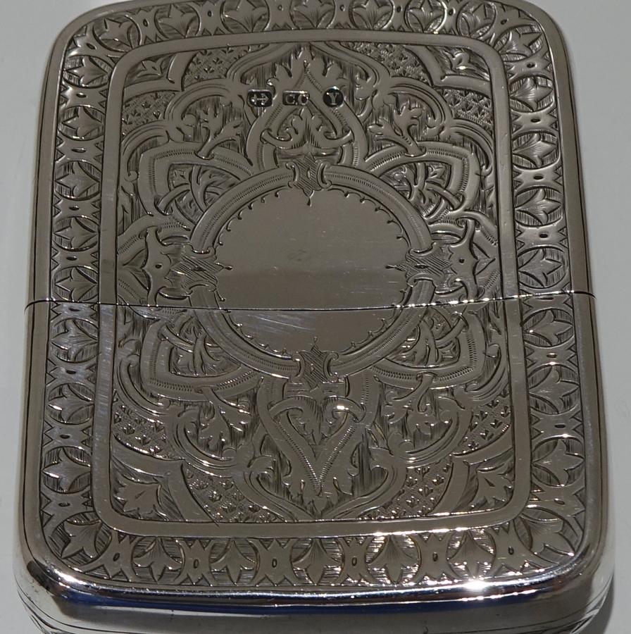 A rare and highly collectable 19th century hip flask decorated with highly stylish intricate hand engraving throughout. The lower “slotted” beaker has been elegantly gilt inside and the centre front has contemporary initials.

 

Weight: 8.8
