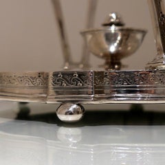 19th Century Antique Victorian Sterling Silver Kettle on Stand Lon 1873 Barnards