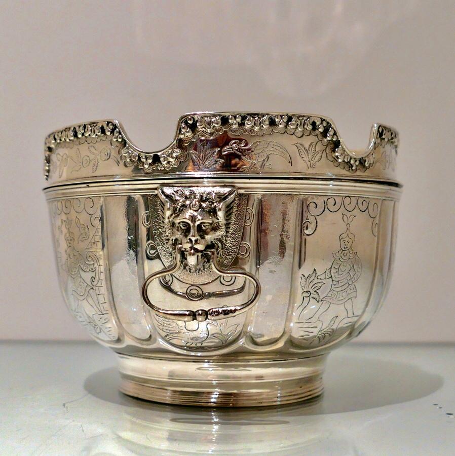 19th Century Antique Victorian Sterling Silver Monteith Bowl Lon 1899 D &J Welby For Sale 3