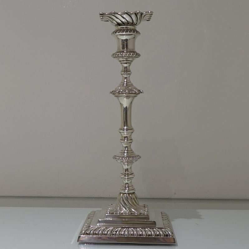 19th Century Antique Victorian Sterling Silver Pair of Candlesticks Sheffield In Good Condition In 53-64 Chancery Lane, London