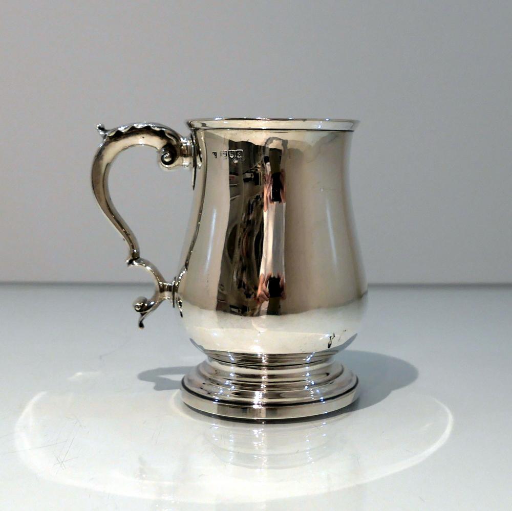 Late 19th Century 19th Century Antique Victorian Sterling Silver Pint Mug London 1896 Fordham