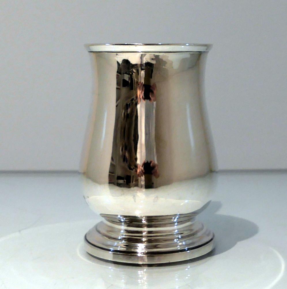 19th Century Antique Victorian Sterling Silver Pint Mug London 1896 Fordham 2