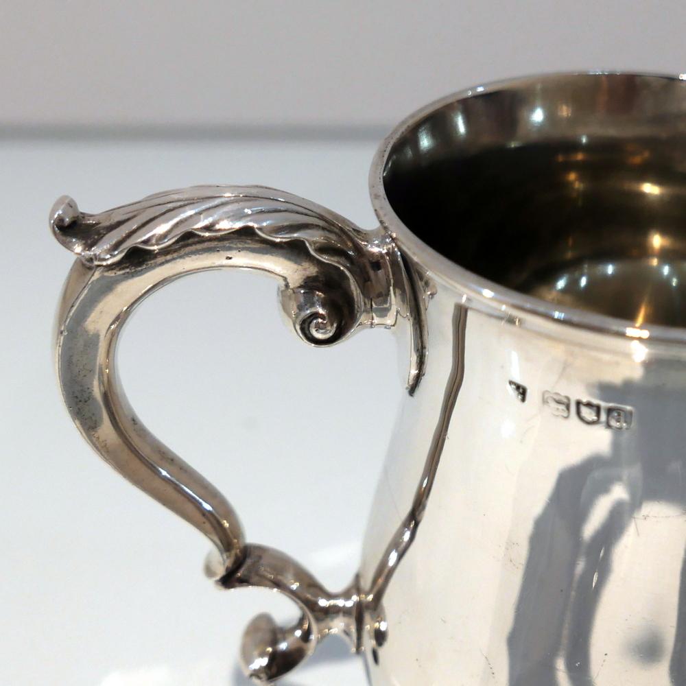 19th Century Antique Victorian Sterling Silver Pint Mug London 1896 Fordham 3