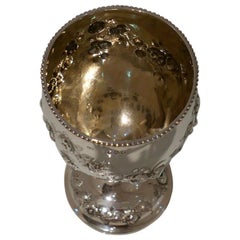 19th Century Antique Victorian Sterling Silver Wine Goblet London 1867 R Harper