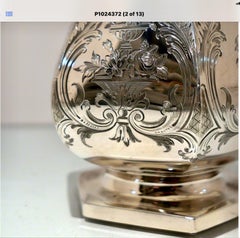 19th Century Antique Victorian Sterling Silver Wine Jug Lon 1852 T.J &N Creswick