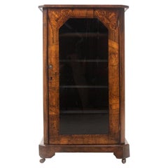 19th Century Antique Victorian Walnut Music Cabinet