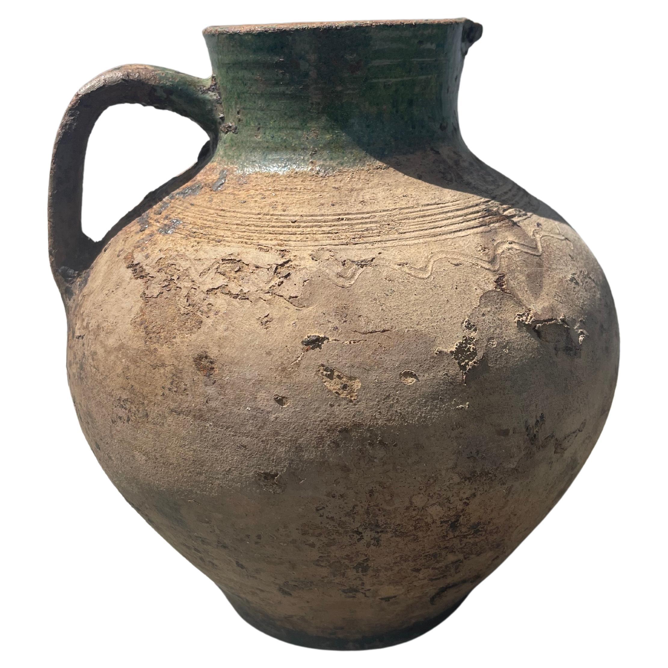 19th Century Antique Wabi - Sabi Clay Pot