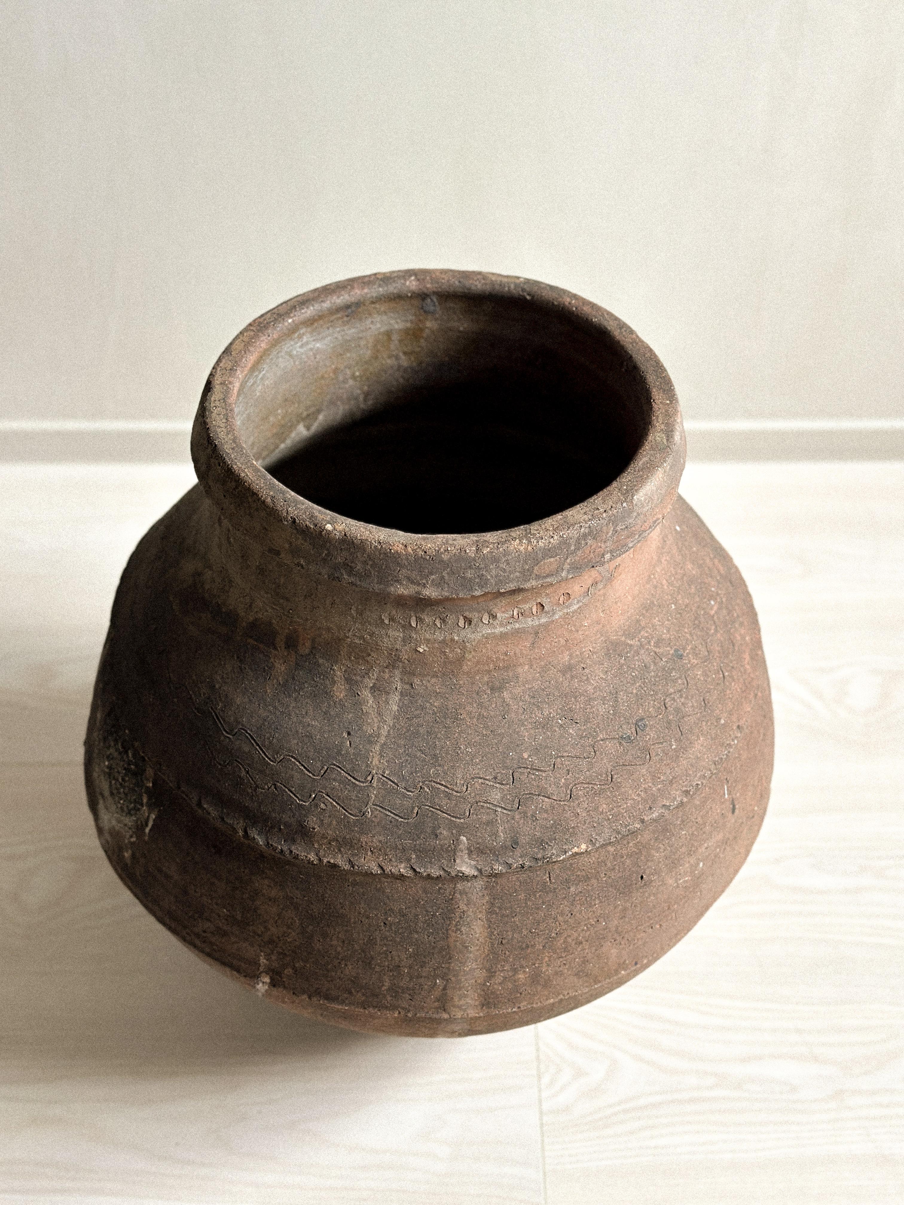 Romantic 19th Century Antique Wabi Sabi Pot, 19.69 in, Spain c. late 1800s