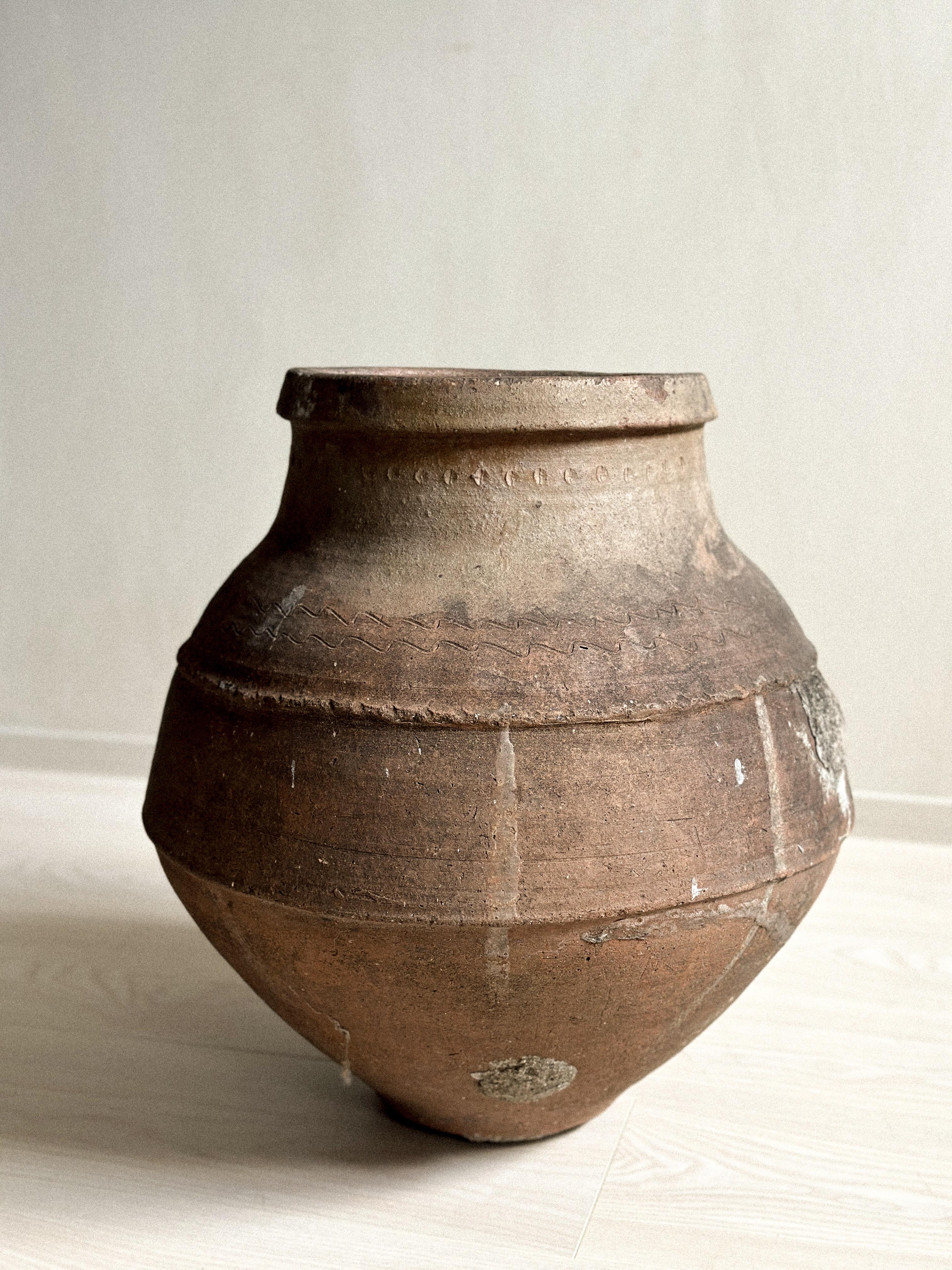 Spanish 19th Century Antique Wabi Sabi Pot, 19.69 in, Spain c. late 1800s