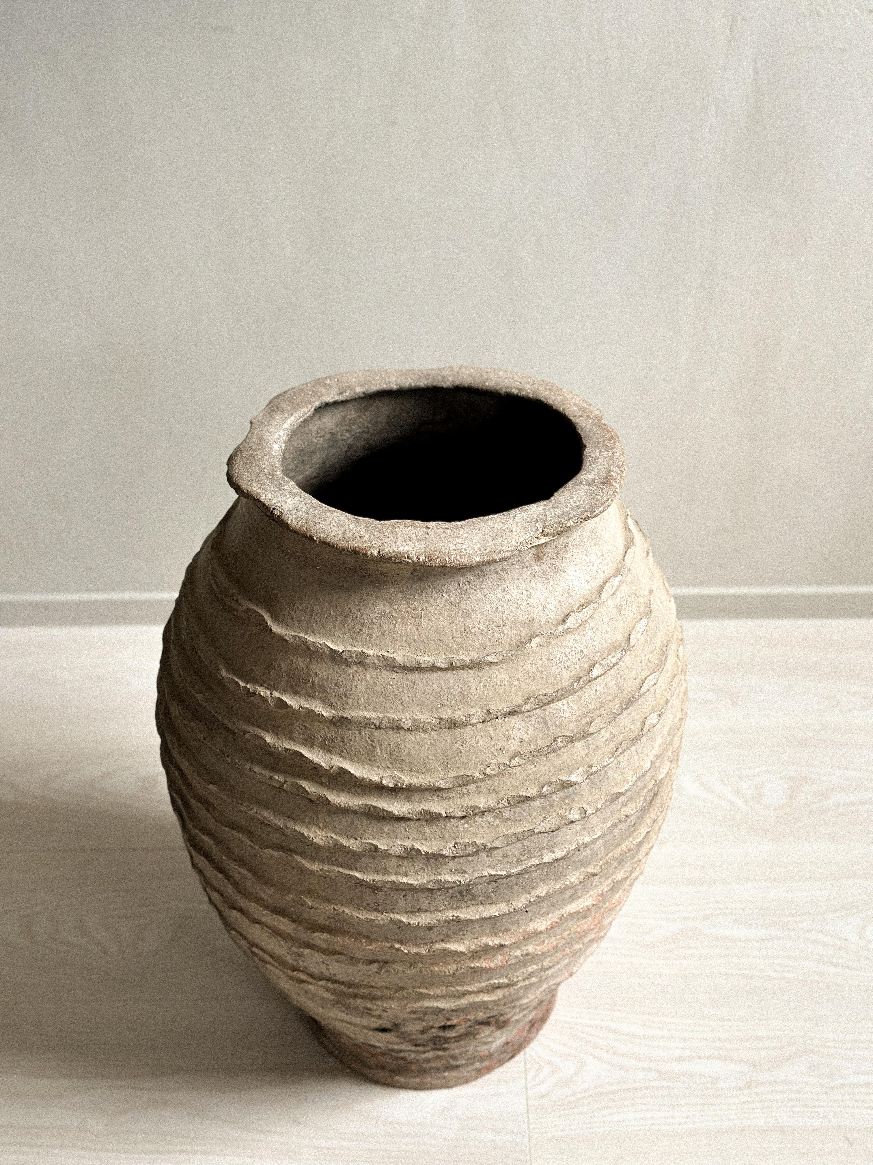 Terracotta 19th Century Antique Wabi Sabi Pot, 23.62 in, Spain c. late 1800s