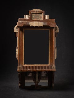 19th century Antique wall cabinet with mirror from India - OriginalBuddhas