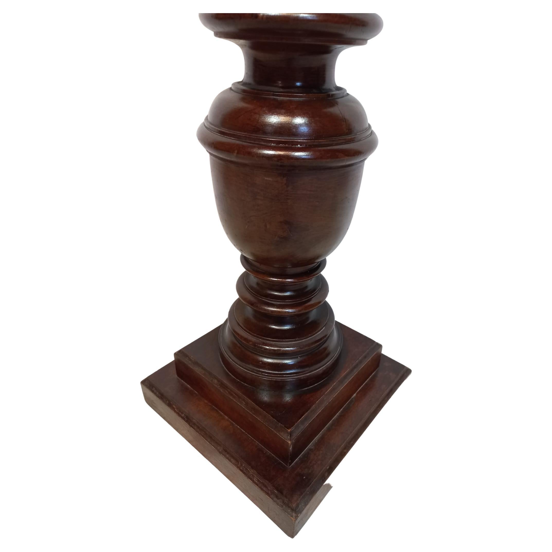 19th Century Antique Walnut Column Stained For Sale 1