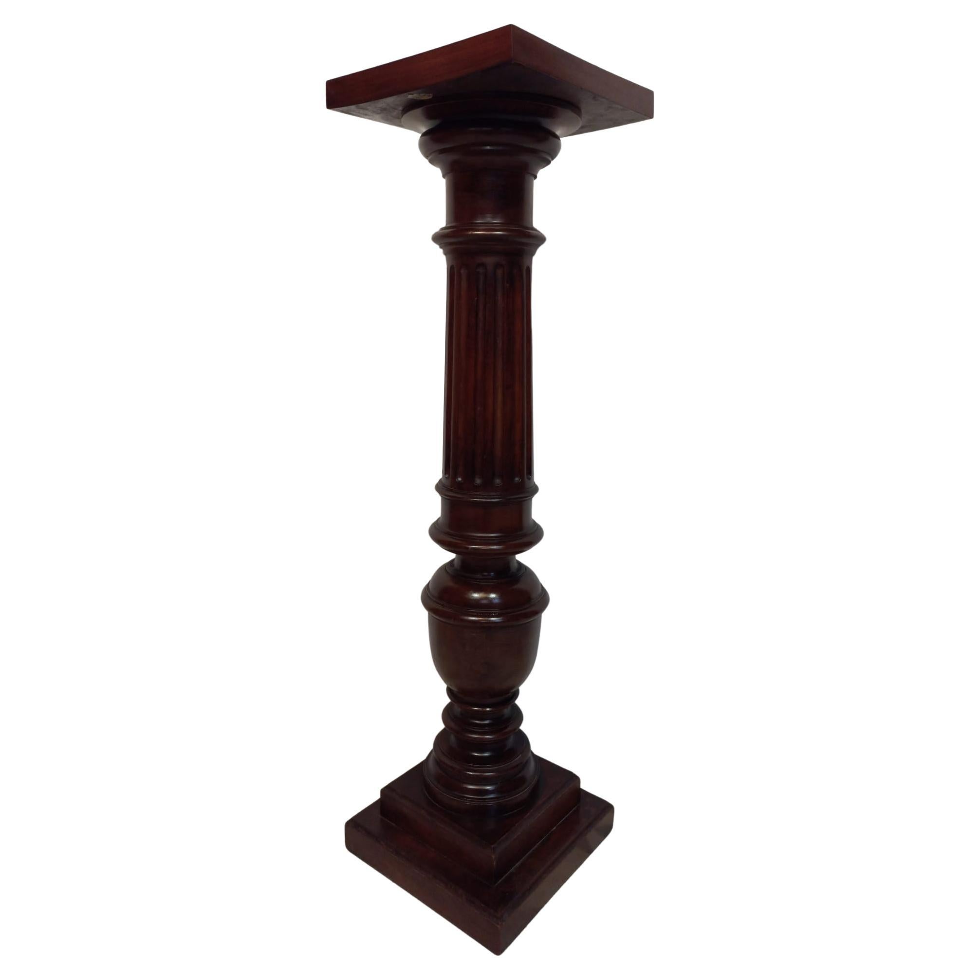 19th Century Antique Walnut Column Stained For Sale