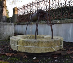 19th Century Antique Water Well Made Out of French Limestone