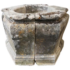19th Century Antique Water Well of French Limestone