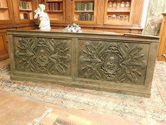 19th Century Antique Wood Decorative Pharmacy Panel, Italy