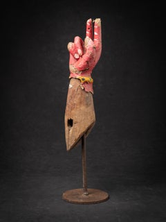 19th century Antique wooden arm of a Hindu god from India