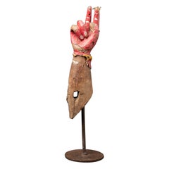 19th century Antique wooden arm of a Hindu god from India
