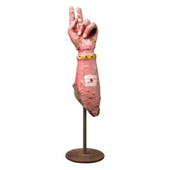 19th century Antique wooden arm of a Hindu god from India