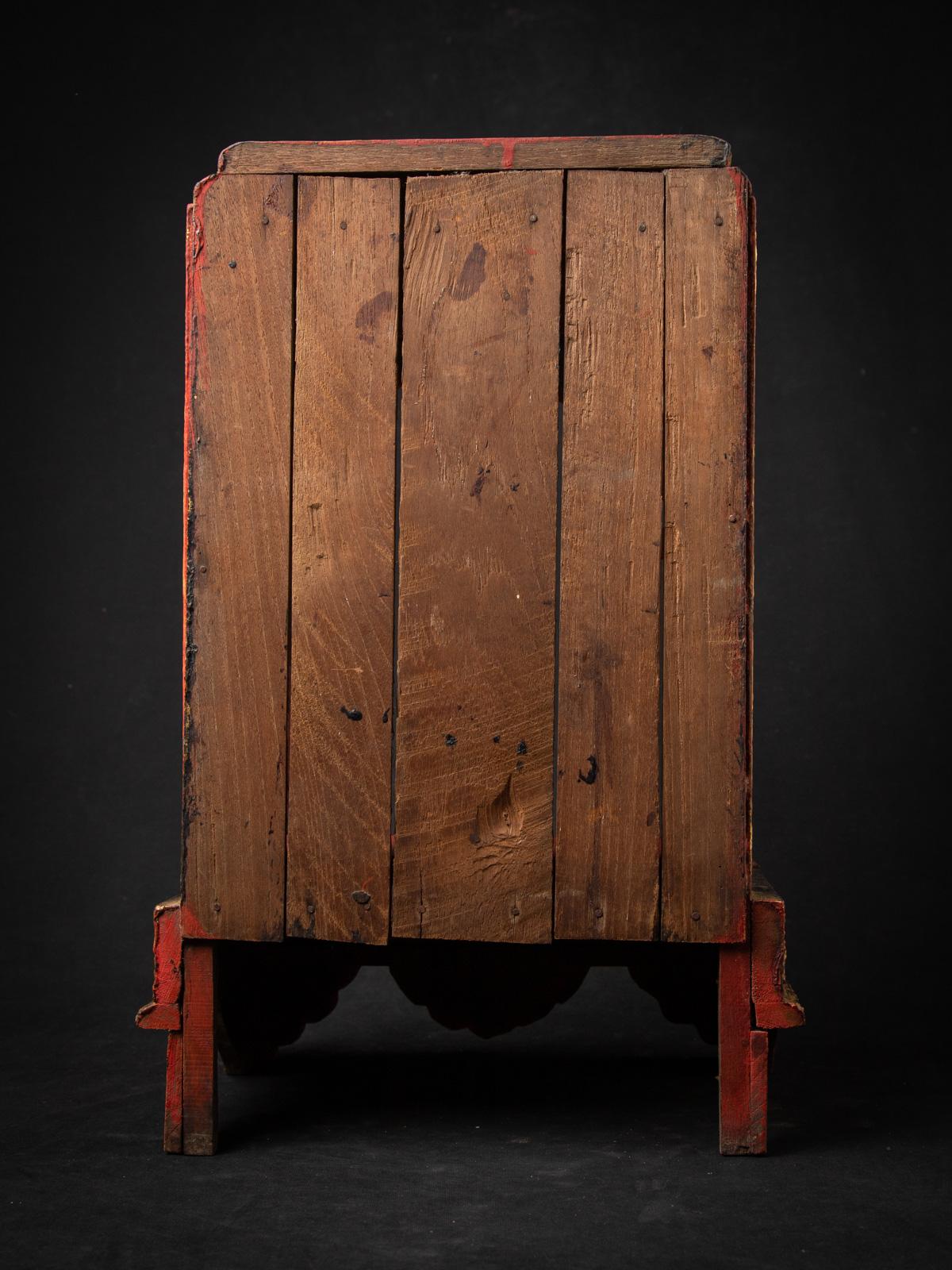 Wood 19th century Antique wooden Buddha temple - Original Buddhas For Sale