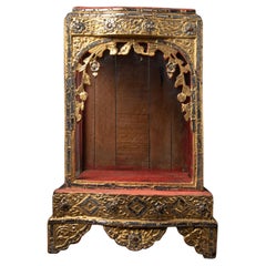 19th century Antique wooden Buddha temple - Original Buddhas