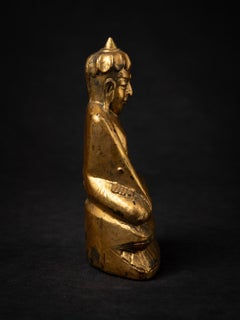 19th century Antique wooden Burmese Buddha statue from Burma