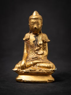19th century Antique wooden Burmese Buddha statue from Burma