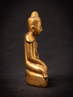 19th century Antique wooden Burmese Buddha statue from Burma