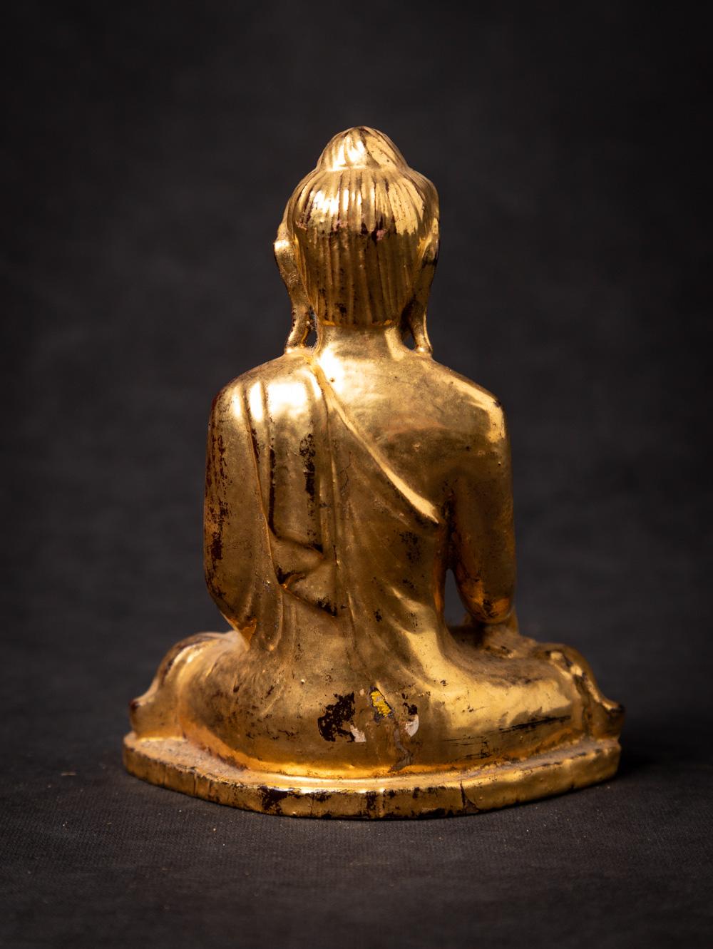 19th century Antique wooden Burmese Buddha statue from Burma In Good Condition In DEVENTER, NL