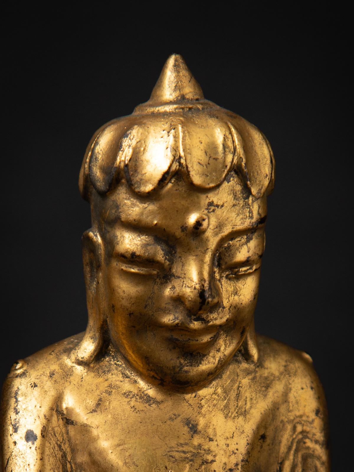 19th Century 19th century Antique wooden Burmese Buddha statue from Burma For Sale
