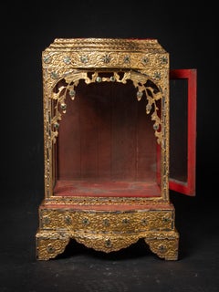 19th century Antique wooden Burmese Buddha temple from Burma