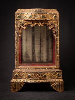 19th century Antique wooden Burmese Buddha temple from Burma