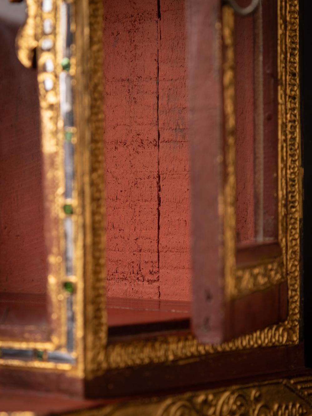 19th century antique wooden Burmese Buddha temple - Original Buddhas For Sale 12