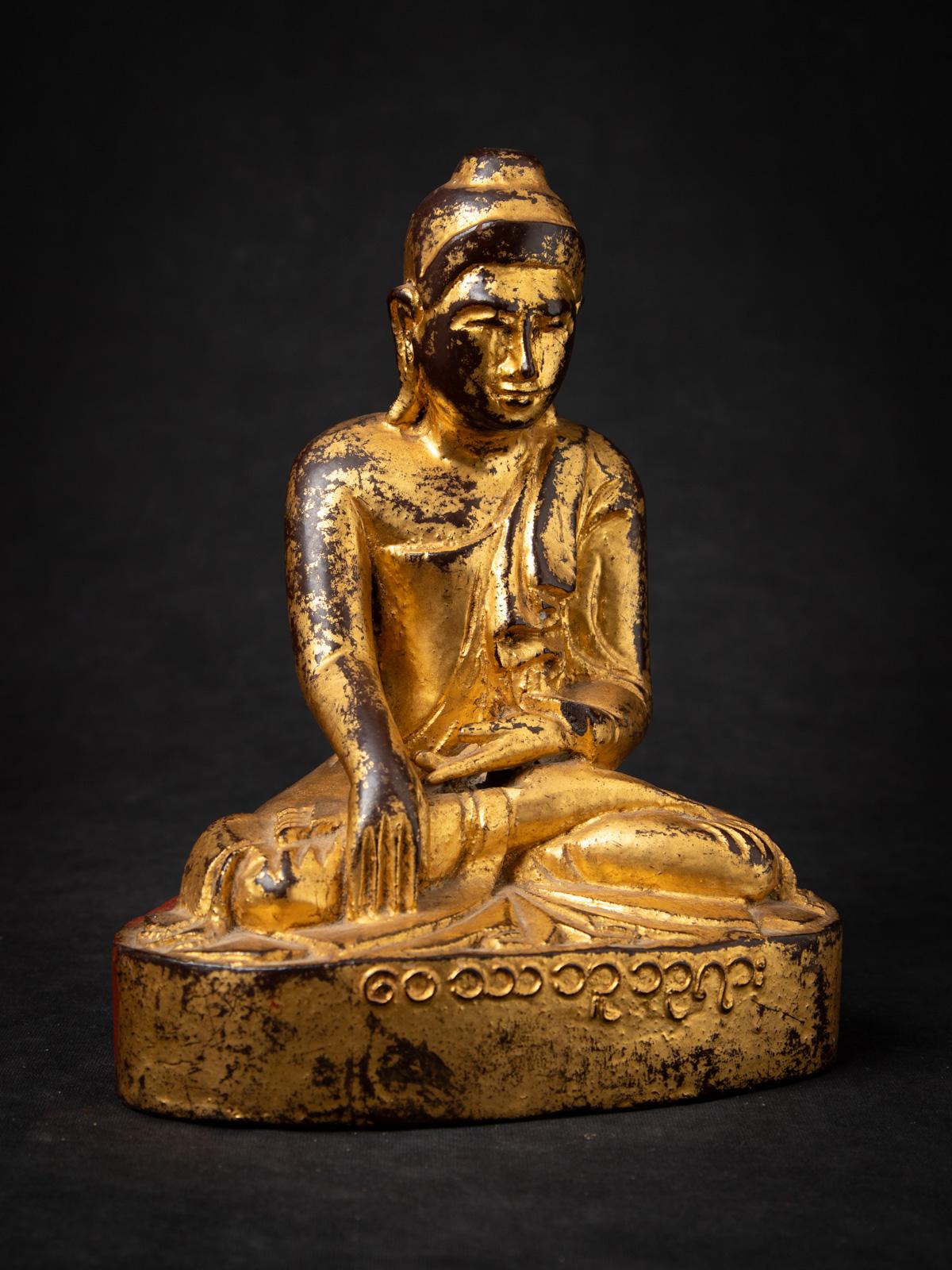 19th century Antique wooden Burmese Mandalay Buddha from Burma For Sale 13