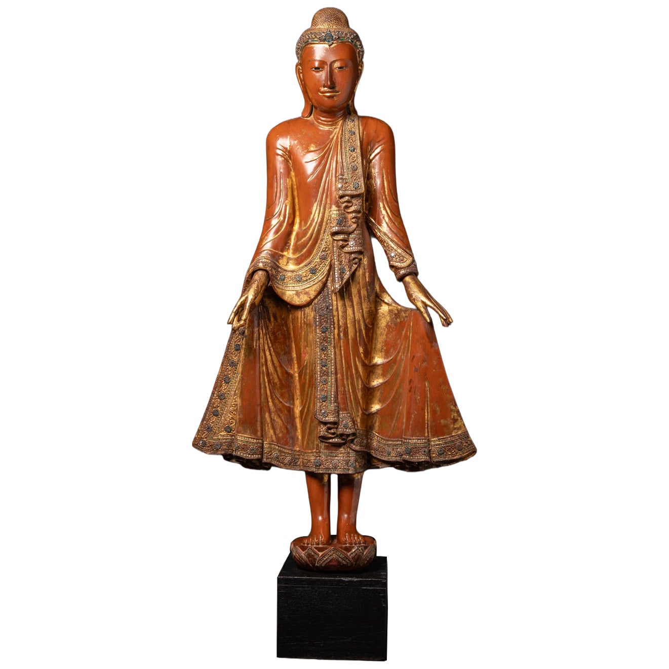Bouddha birman Mandalay birman ancien du 19ème siècle