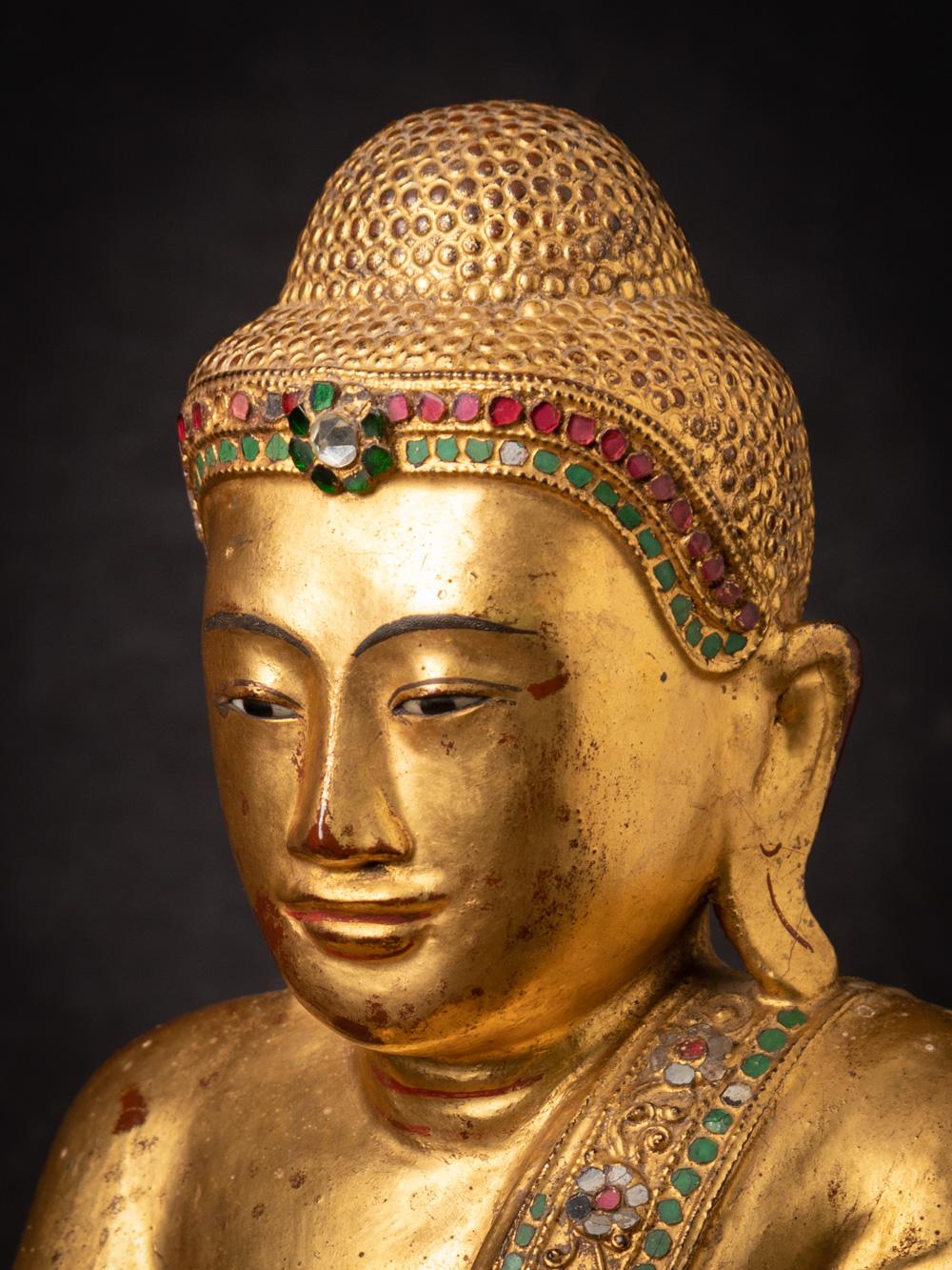 19th century antique wooden Burmese Mandalay Buddha - OriginalBuddhas For Sale 7