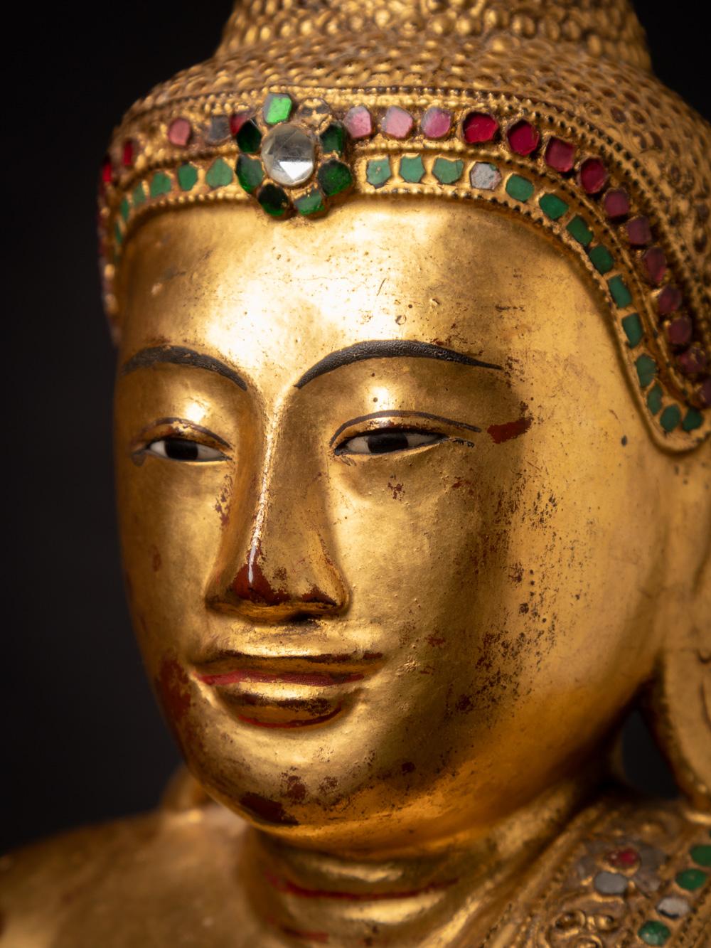 19th century antique wooden Burmese Mandalay Buddha - OriginalBuddhas For Sale 11