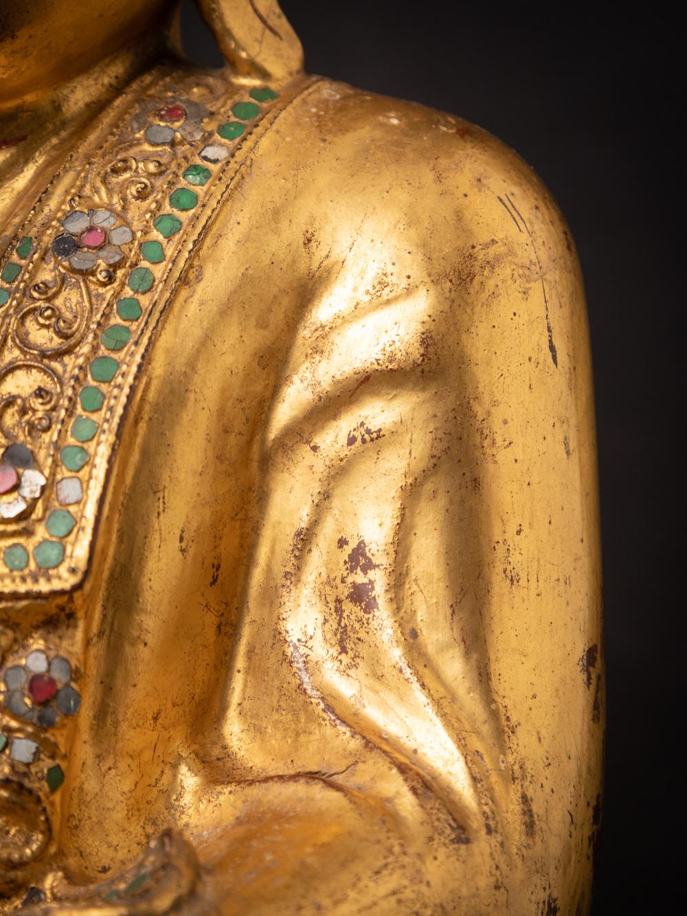 19th century antique wooden Burmese Mandalay Buddha - OriginalBuddhas For Sale 13
