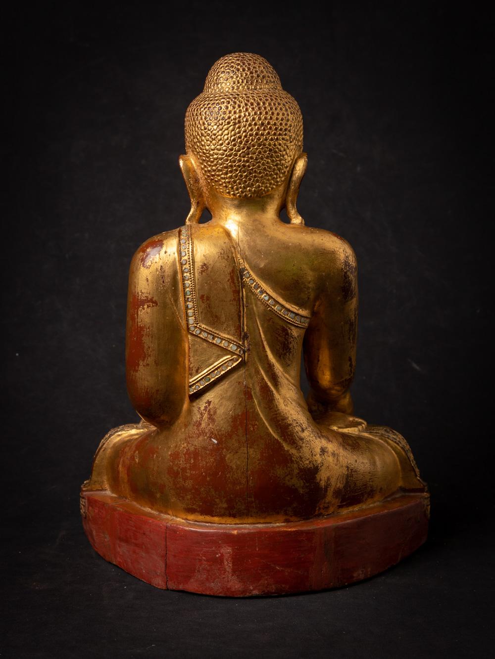 19th Century 19th century antique wooden Burmese Mandalay Buddha - OriginalBuddhas For Sale