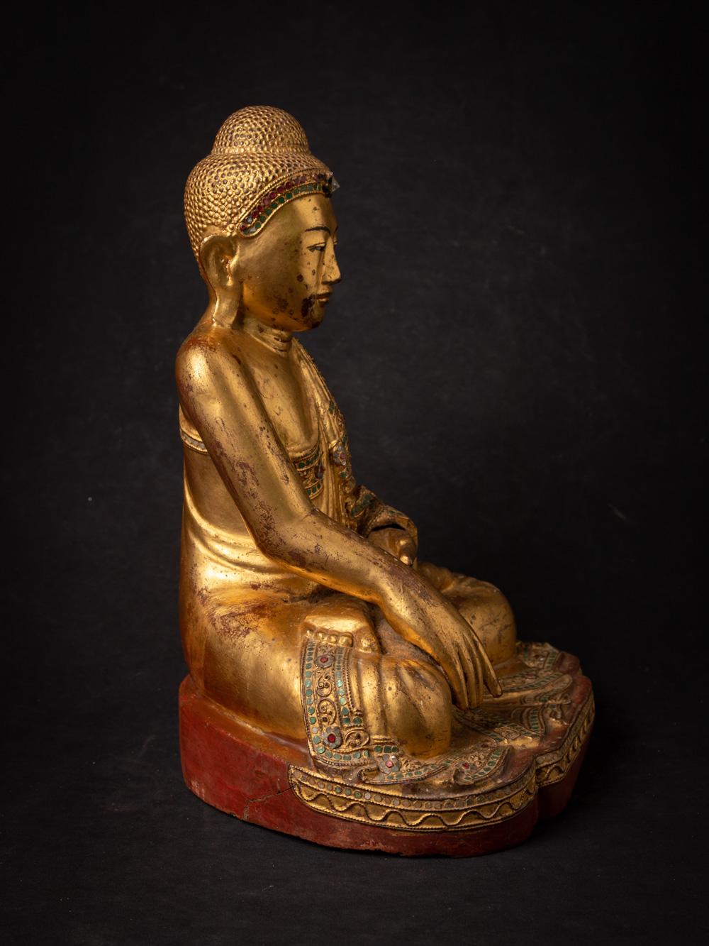 Wood 19th century antique wooden Burmese Mandalay Buddha - OriginalBuddhas For Sale