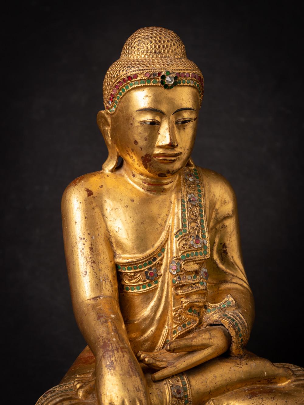 19th century antique wooden Burmese Mandalay Buddha - OriginalBuddhas For Sale 2