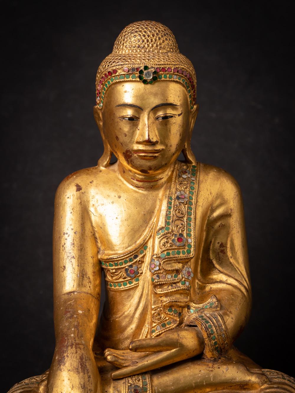 19th century antique wooden Burmese Mandalay Buddha - OriginalBuddhas For Sale 3