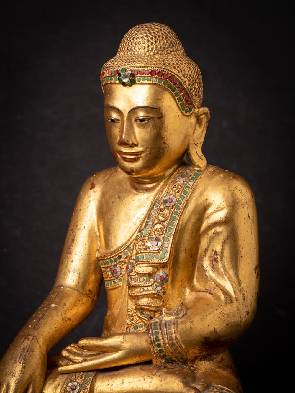 19th century antique wooden Burmese Mandalay Buddha - OriginalBuddhas For Sale 4