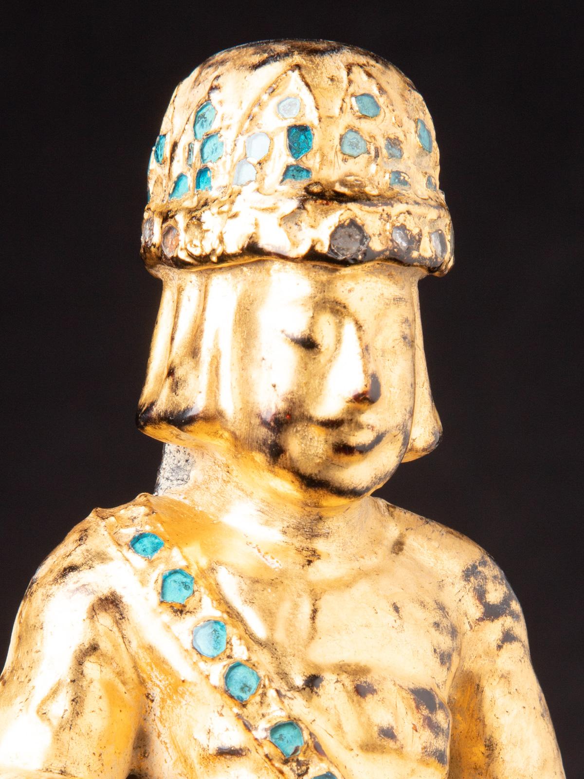 19th century Antique wooden Burmese Nat statue from Burma - OriginalBuddhas For Sale 5
