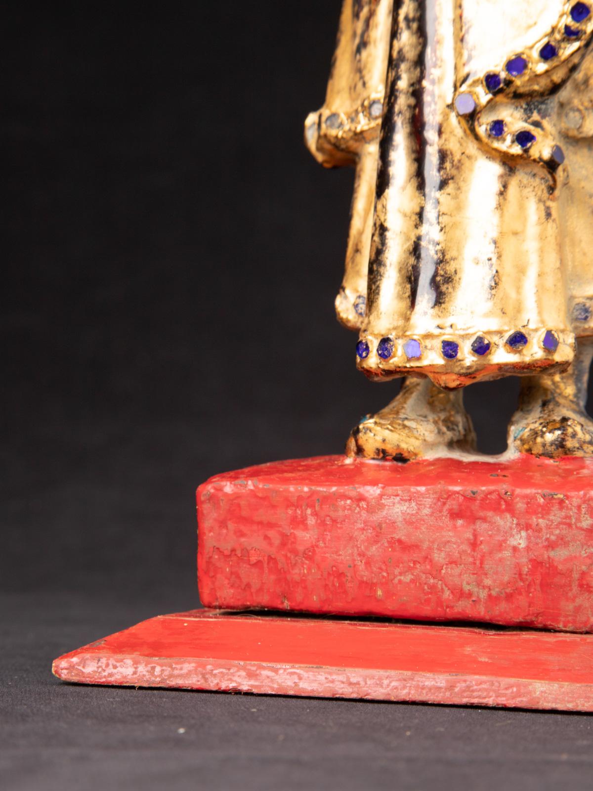 19th century Antique wooden Burmese Nat statue from Burma - OriginalBuddhas 14