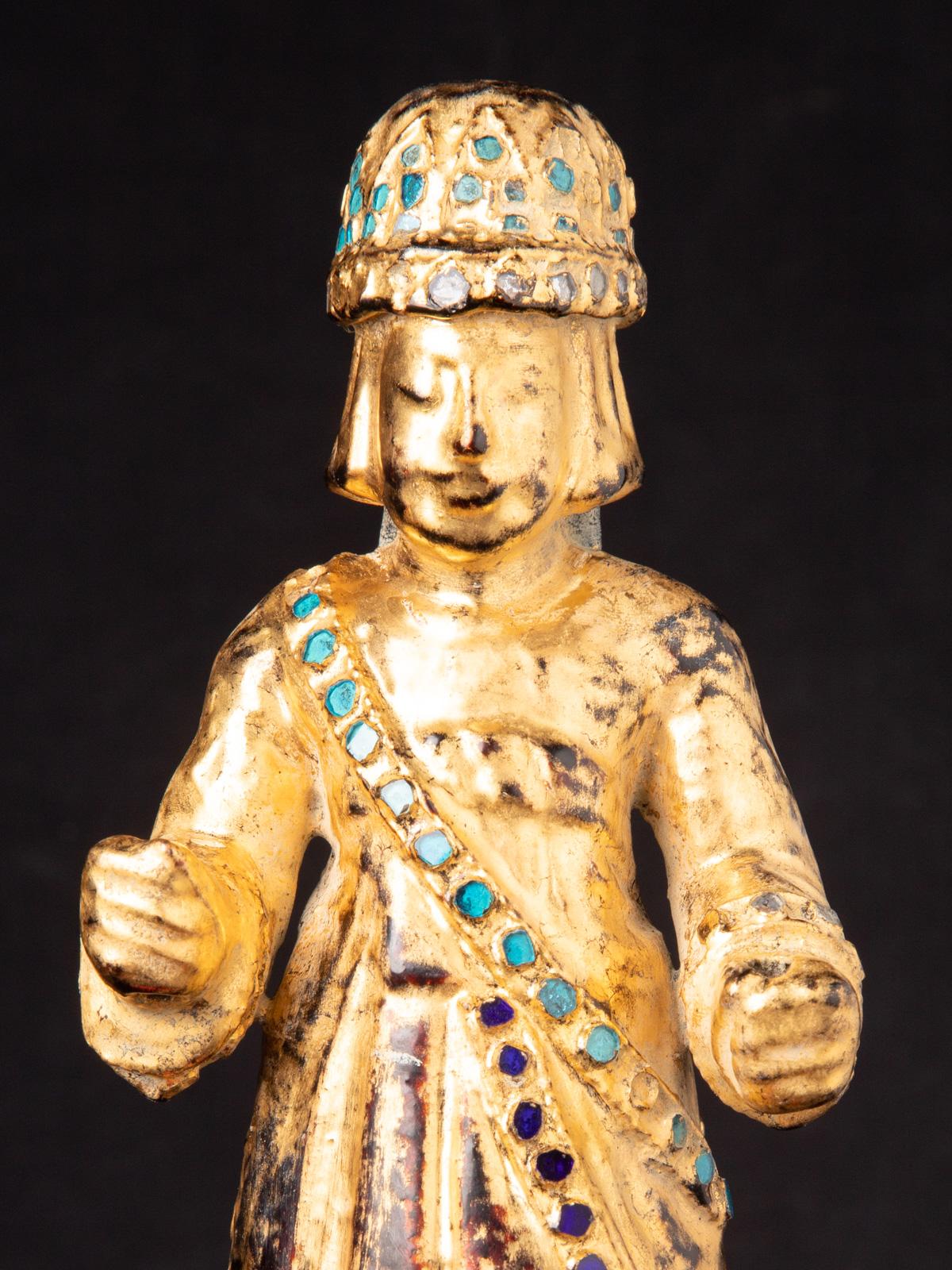 19th century Antique wooden Burmese Nat statue from Burma - OriginalBuddhas 3