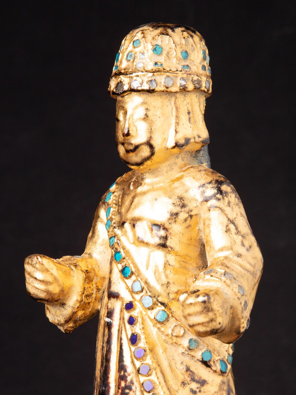 19th century Antique wooden Burmese Nat statue from Burma - OriginalBuddhas For Sale 4