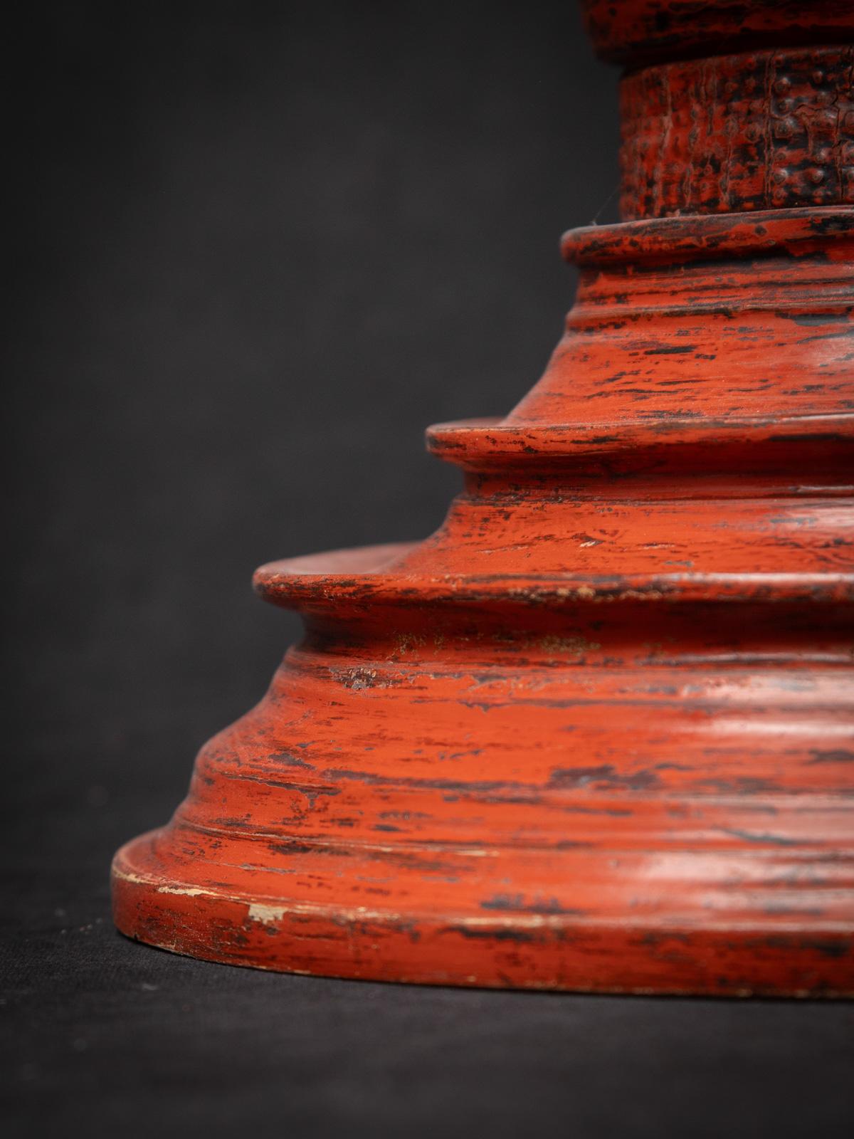 19th century Antique wooden Burmese offering vessel from Burma 8